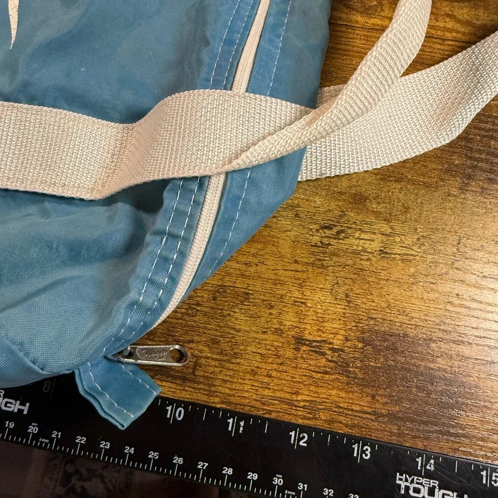 Nike Vintage Logo Blue Nylon Duffle Bag Small Unisex OSFA